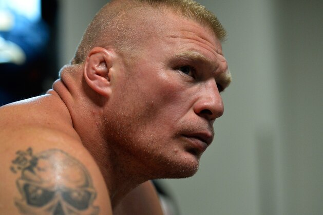 LAS VEGAS, NV - JULY 09:  Brock Lesnar backstage during the UFC 200 event on July 9, 2016 at T-Mobile Arena in Las Vegas, Nevada.  (Photo by Brandon Magnus/Zuffa LLC/Zuffa LLC via Getty Images)