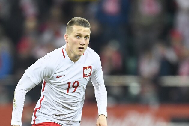 WROCLAW, POLAND - MARCH 26: Piotr Zielinski of Poland controls the ball during the international friendly soccer match between Poland and Finland at the Municipal Stadium on March 26, 2016 in Wroclaw, Poland. (Photo by Adam Nurkiewicz/Getty Images)