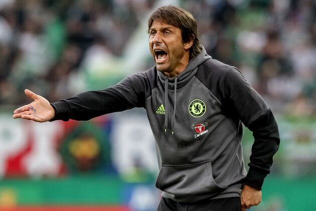 VIENNA, AUSTRIA - JULY 16:  Head coach of Chelsea Antonio Conte gestures during an friendly match between SK Rapid Vienna and Chelsea F.C. at Allianz Stadion on July 16, 2016 in Vienna, Austria.  (Photo by Matej Divizna/Getty Images)