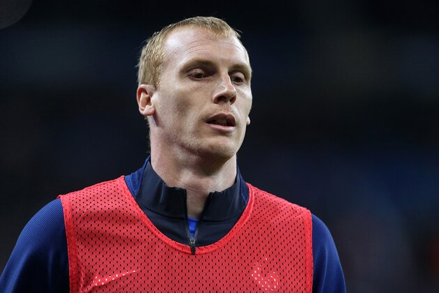 PARIS, FRANCE - MARCH 29: Jeremy Mathieu looks on during the international friendly match between France and Russia at Stade de France on March 29, 2016 in Saint-Denis near Paris, France.  (Photo by Jean Catuffe/Getty Images)