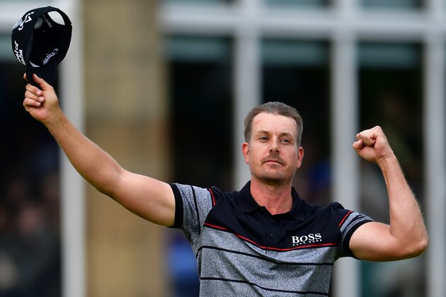 TROON, SCOTLAND - JULY 17:  Henrik Stenson of Sweden celebrates victory after the winning putt during the final round on day four of the 145th Open Championship at Royal Troon on July 17, 2016 in Troon, Scotland. Henrik Stenson of Sweden finished 20 under for the tournament to claim the Open Championship.  (Photo by Stuart Franklin/Getty Images)