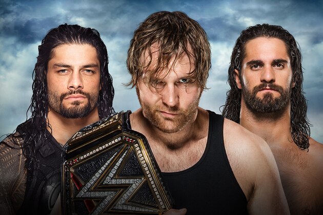 Roman Reigns, Dean Ambrose and Seth Rollins.