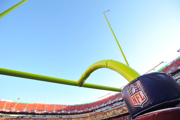 LANDOVER, MD - DECEMBER 21:  General view of the goalpost before the game between the Washington Redskins and the Philadelphia Eagles at FedExField on December 21, 2008 in Landover, Maryland. The Redskins defeated the Eagles 10-3. (Photo by Larry French/Getty Images)
