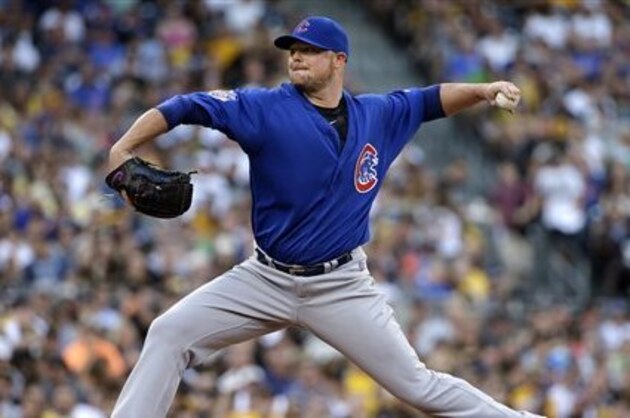 Chicago Cubs starting pitcher Jon Lester delivers in the first inning of a baseball game against the Pittsburgh Pirates in Pittsburgh, Saturday, July 9, 2016. (AP Photo/Gene J. Puskar) Chicago Cubs starting pitcher Jon Lester delivers in the first inning of a baseball game against the Pittsburgh Pirates in Pittsburgh, Saturday, July 9, 2016. (AP Photo/Gene J. Puskar)