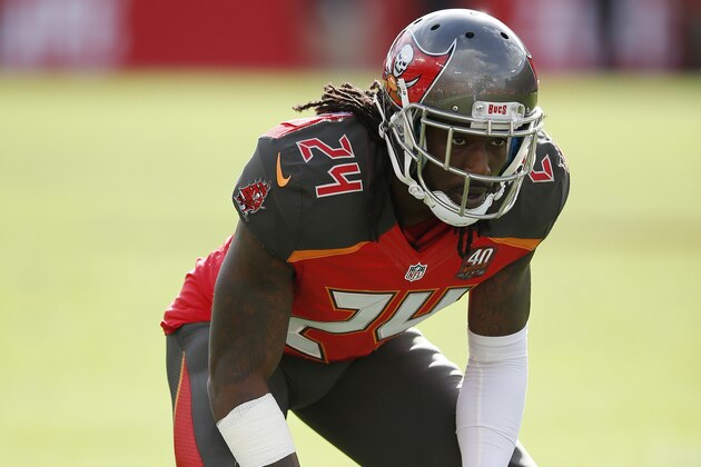TAMPA, FL - DECEMBER 27: Mike Jenkins #24 of the Tampa Bay Buccaneers in action against the Chicago Bears during the game at Raymond James Stadium on December 27, 2015 in Tampa, Florida. The Bears defeated the Buccaneers 26-21. (Photo by Joe Robbins/Getty Images)
