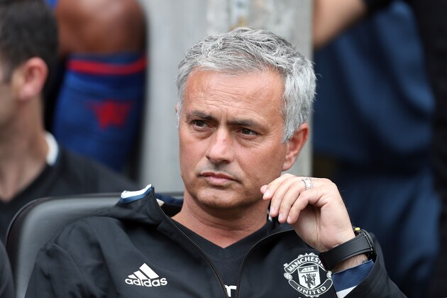 WIGAN, ENGLAND - JULY 16: Manchester United manager Jose Mourinho looks on during the pre season friendly match between Wigan Athletic and Manchester United at the JJB Stadium on July 16, 2016 in Wigan, England. (Photo by Chris Brunskill/Getty Images)