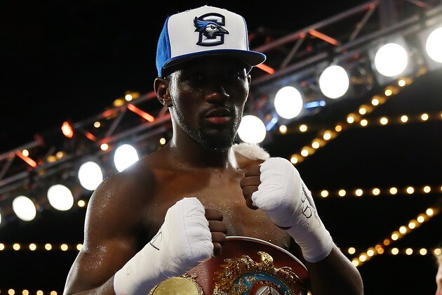 NEW YORK, NY - FEBRUARY 27:  Terence Crawford poses for a photo after defeating Henry Lundy to retain the  WBO World Championship at Madison Square Garden on February 27, 2016 in New York City.  (Photo by Mike Stobe/Getty Images)