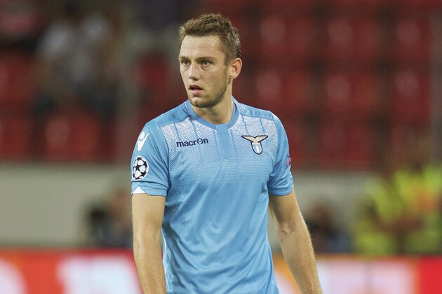 Stefan de Vrij of SS Lazio during the UEFA Champions League play-offs match between Bayer Leverkusen and Lazio Roma on August 26, 2015 at the BayArena in Leverkusen, Germany.(Photo by VI Images via Getty Images)