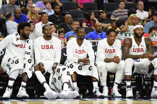 LAS VEGAS, NV - JULY 22:  (L-R) DeAndre Jordan