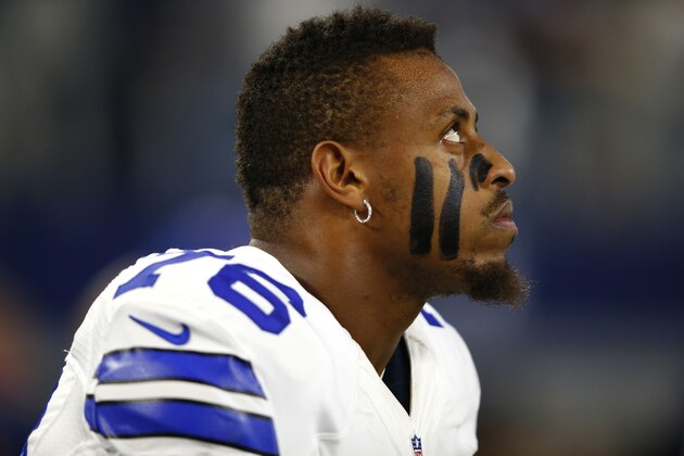 ARLINGTON, TX - NOVEMBER 8: Greg Hardy #76 of the Dallas Cowboys looks on from the sidelines before the Cowboys take on the Philadelphia Eagles at AT&T Stadium on November 8, 2015 in Arlington, Texas. (Photo by Jamie Squire/Getty Images)