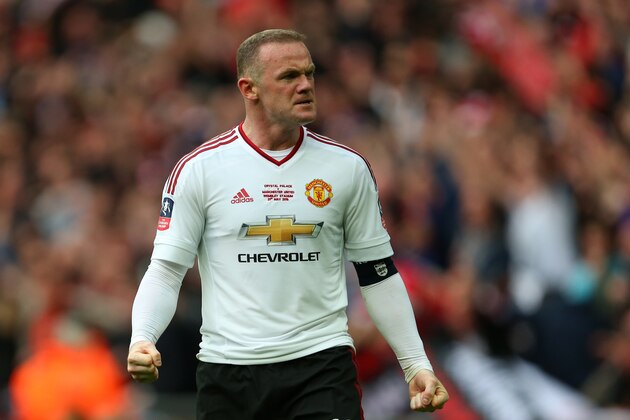 LONDON, ENGLAND - MAY 21: Wayne Rooney of Manchester United during The Emirates FA Cup final match between Manchester United and Crystal Palace at Wembley Stadium on May 21, 2016 in London, England. (Photo by Catherine Ivill - AMA/Getty Images)