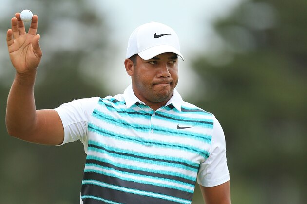 OAKVILLE, ON - JULY 24:  Jhonattan Vegas of Venezuela reacts after making his birdie putt on the 18th green during the final round of the RBC Canadian Open at Glen Abbey Golf Club on July 24, 2016 in Oakville, Canada.  (Photo by Vaughn Ridley/Getty Images)