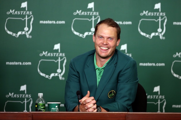 AUGUSTA, GEORGIA - APRIL 10:  Danny Willett of England speaks to the press after winning the final round of the 2016 Masters Tournament at Augusta National Golf Club on April 10, 2016 in Augusta, Georgia.  (Photo by David Cannon/Getty Images)