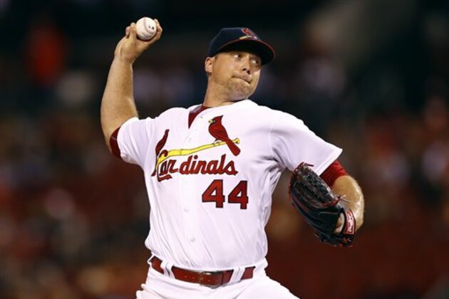 St. Louis Cardinals relief pitcher Trevor Rosenthal throws during the seventh inning of a baseball game against the Los Angeles Dodgers, Sunday, July 24, 2016, in St. Louis. The Dodgers won the game 9-6. (AP Photo/Billy Hurst)