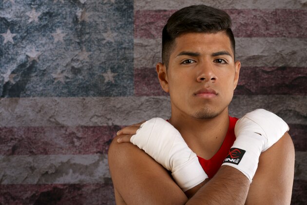 BEVERLY HILLS, CA - MARCH 09:  Boxer Carlos Balderas poses for a portrait at the 2016 Team USA Media Summit at The Beverly Hilton Hotel on March 9, 2016 in Beverly Hills, California.  (Photo by Sean M. Haffey/Getty Images)
