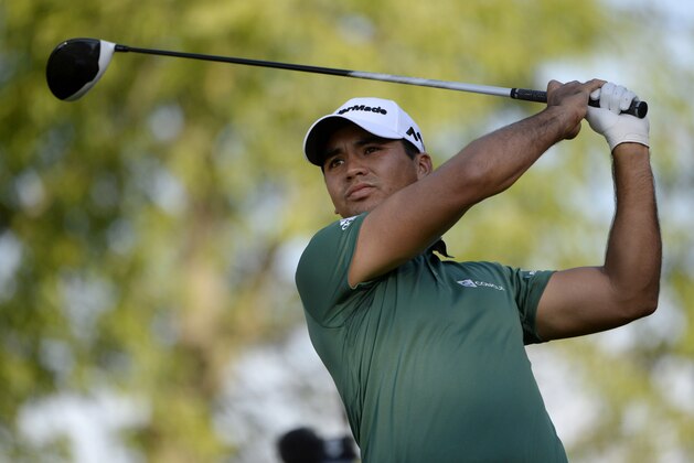 Jul 21, 2016; Oakville, Ontario, CAN; Jason Day (AUS) plays his tee shot on the tenth hole during the first round of the RBC Canadian Open golf tournament at Glen Abbey Golf Club. Mandatory Credit: Eric Bolte-USA TODAY Sports