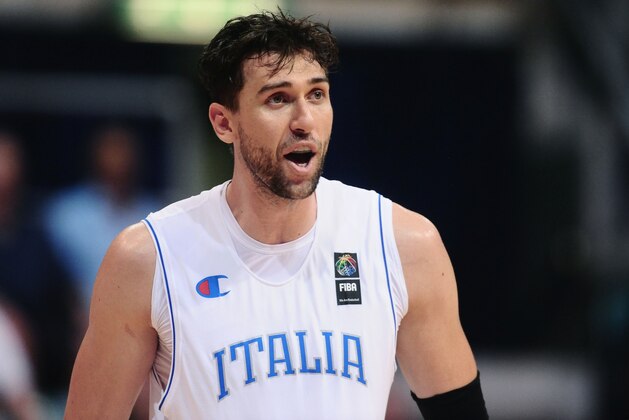 BOLOGNA, ITALY - JUNE 25:  Andrea Bargnani #9 of Italian National Basketball Team looks over during the friendly match between Italy and Philippines at PalaDozza on June 25, 2016 in Bologna, Italy.  (Photo by Roberto Serra - Iguana Press/Getty Images)