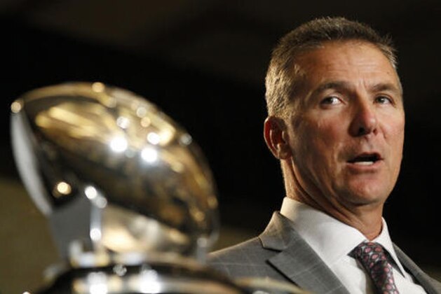 Ohio State head coach Urban Meyer speaks to the media at the Big Ten NCAA college football media days, Tuesday, July 26, 2016 in Chicago. (AP Photo/Tae-Gyun Kim)