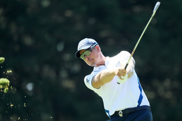 SPRINGFIELD, NJ - JULY 26:  Henrik Stenson of Sweden plays a shot on the third hole during a practice round prior to the 2016 PGA Championship at Baltusrol Golf Club on July 26, 2016 in Springfield, New Jersey.  (Photo by Andrew Redington/Getty Images)