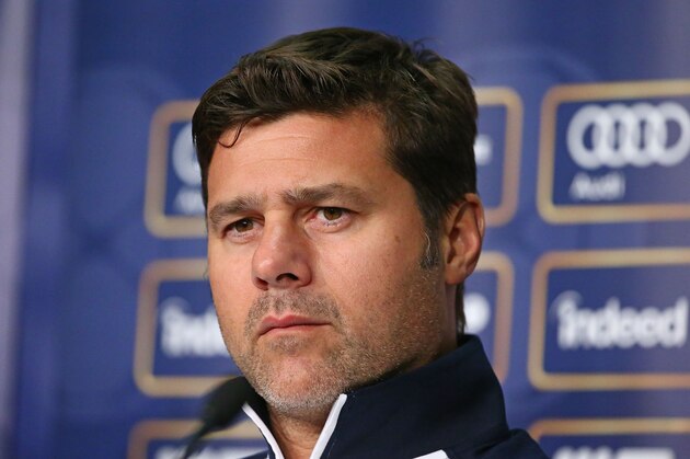 MELBOURNE, AUSTRALIA - JULY 25:  Tottenham Team Manager, Mauricio Pochettino looks on during a Tottenham Hotspur training session at AAMI Park on July 25, 2016 in Melbourne, Australia.  (Photo by Scott Barbour/Getty Images)