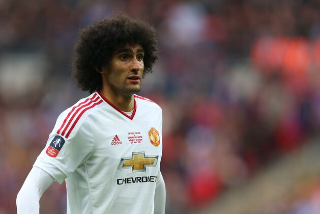 LONDON, ENGLAND - MAY 21: Marouane Fellaini of Manchester United during The Emirates FA Cup final match between Manchester United and Crystal Palace at Wembley Stadium on May 21, 2016 in London, England. (Photo by Catherine Ivill - AMA/Getty Images)