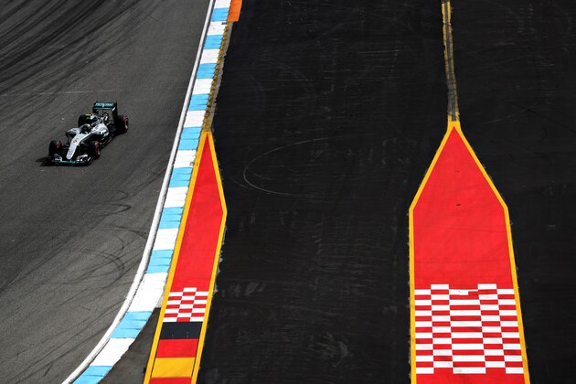 HOCKENHEIM, GERMANY - JULY 29: Nico Rosberg of Germany driving the (6) Mercedes AMG Petronas F1 Team Mercedes F1 WO7 Mercedes PU106C Hybrid turbo on track during practice for the Formula One Grand Prix of Germany at Hockenheimring on July 29, 2016 in Hockenheim, Germany.  (Photo by Mark Thompson/Getty Images)