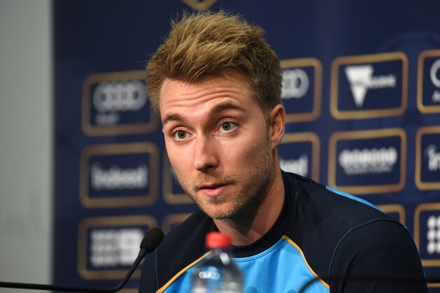 Tottenham Hotspur's Christian Eriksen attends a press conference prior to a football training session at AAMI Park in Melbourne on July 28, 2016. / AFP / SAEED KHAN / IMAGE RESTRICTED TO EDITORIAL USE - STRICTLY NO COMMERCIAL USE        (Photo credit should read SAEED KHAN/AFP/Getty Images)