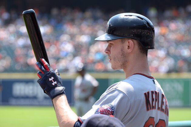 DETROIT, MICHIGAN - JULY 20:  Max Kepler #26 of the Minnesota Twins looks on during the game against the Detroit Tigers at Comerica Park on July 20, 2016 in Detroit, Michigan. The Twins defeated the Tigers 4-1.  (Photo by Mark Cunningham/MLB Photos via Getty Images)