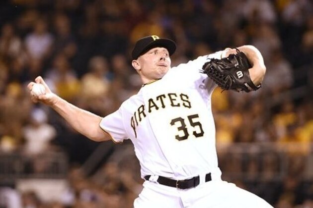 Pittsburgh Pirates relief pitcher Mark Melancon (35) throws a pitch during a baseball game against the Milwaukee Brewers in Pittsburgh, Tuesday, July 19, 2016. (AP Photo/Fred Vuich)