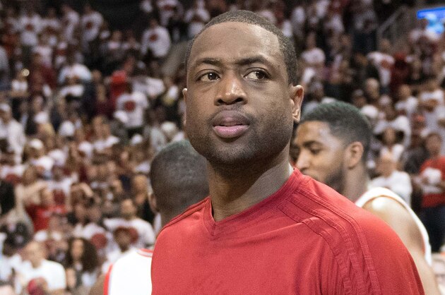 May 15, 2016; Toronto, Ontario, CAN; Miami Heat guard Dwyane Wade (3) walks off the court at the end of game seven of the second round of the NBA Playoffs against the Toronto Raptors at Air Canada Centre. The Toronto Raptors won 116-89. Mandatory Credit: Nick Turchiaro-USA TODAY Sports