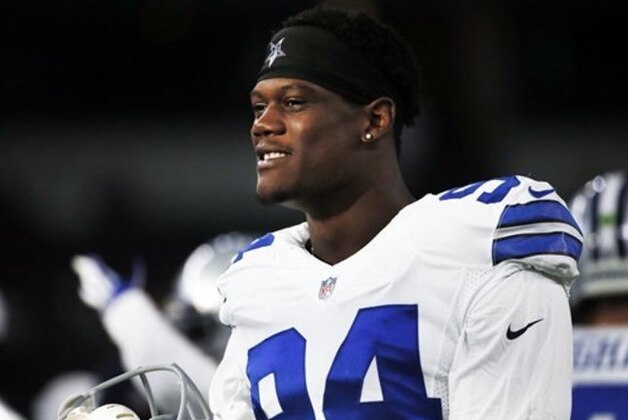 Dallas Cowboys defensive end Randy Gregory (94) looks on during the second half of a preseason NFL football game against the Houston Texans Thursday, Sept. 3, 2015, in Arlington, Texas. Dallas won 21-14. (AP Photo/Tony Gutierrez)