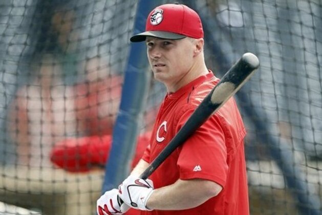 Cincinnati Reds' Jay Bruce holds his bat during pregame warmups before a baseball game against the San Diego Padres in San Diego, Saturday, July 30, 2016. (AP Photo/Alex Gallardo)