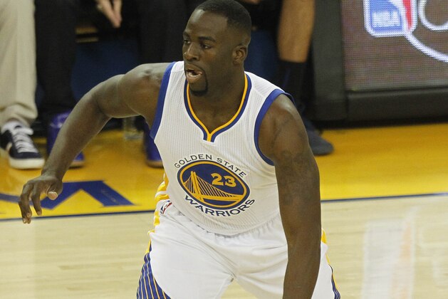 June 19, 2016; Oakland, CA, USA; Golden State Warriors forward Draymond Green (23) controls the ball against Cleveland Cavaliers in the first half in game seven of the NBA Finals at Oracle Arena. Mandatory Credit: Cary Edmondson-USA TODAY Sports