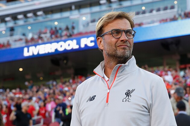 SANTA CLARA, CA - JULY 30: Liverpool FC Coach Jurgen Klopp looks on during the International Champions Cup match between Liverpool FC and AC Milan at Levi's Stadium on July 30, 2016 in Santa Clara, California. (Photo by Lachlan Cunningham/Getty Images)