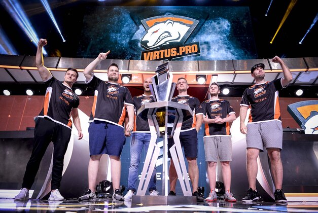 July 30, 2016; Atlanta, GA, USA; Virtus Pro celebrates after winning the ELEAGUE season one championship game at Cobb Energy Performing Arts Centre. Mandatory Credit: Edward M. Pio Roda/Turner Sports via USA TODAY Sports