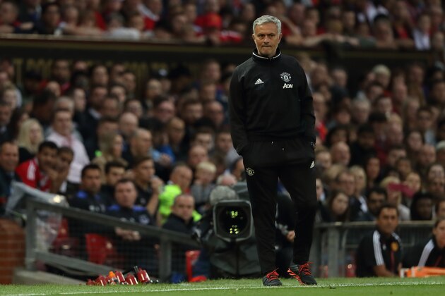 MANCHESTER, ENGLAND - AUGUST 03: Jose Mourinho the head coach / manager of Manchester United during the Wayne Rooney Testimonial match between Manchester United and Everton at Old Trafford on August 3, 2016 in Manchester, England.  (Photo by Matthew Ashton - AMA/Getty Images)