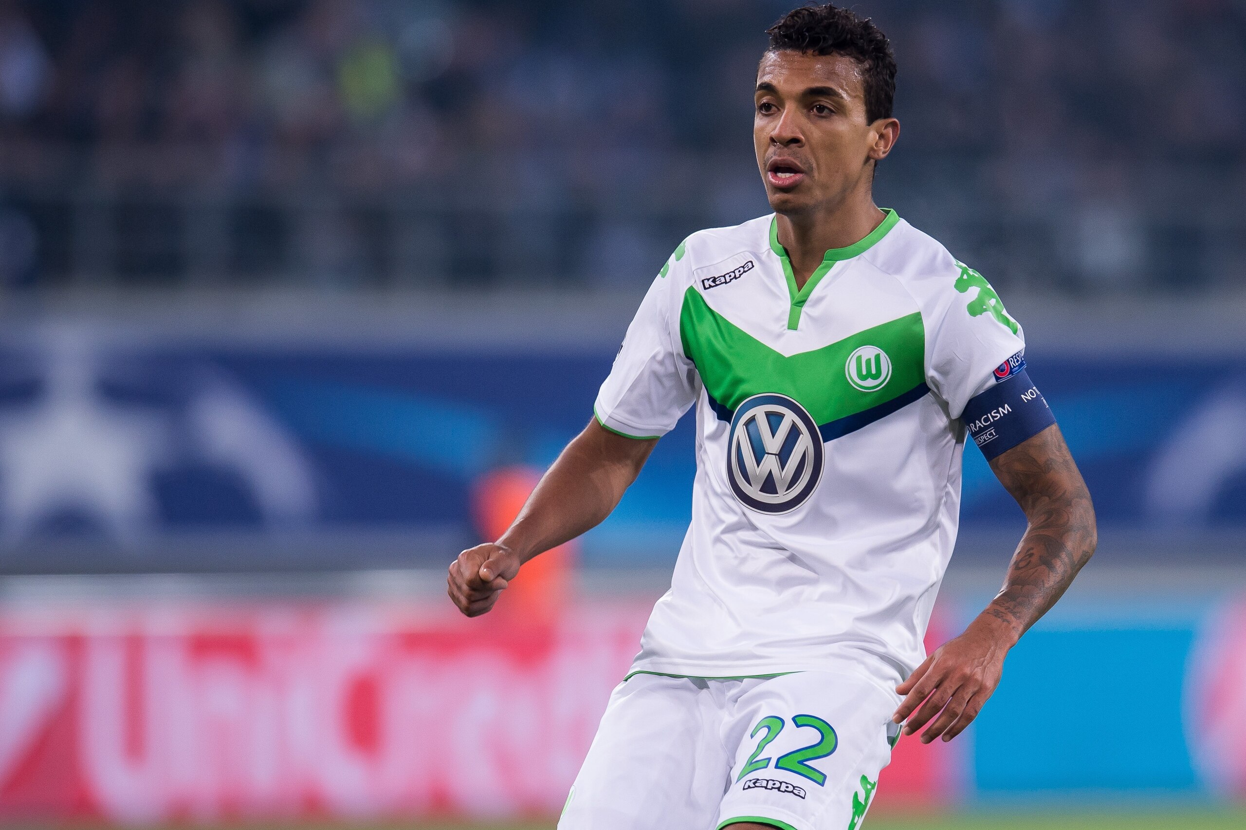 Luiz Gustavo VFL Wolfsburg during the UEFA Europa League round of 16 match between KAA Gent and VfL Wolfsburg on February 17, 2016 at the Ghelamco Arena in Gent, Belgium.(Photo by VI Images via Getty Images)