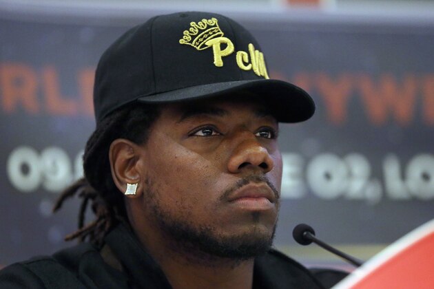 LONDON, ENGLAND - FEBRUARY 19:  Charles Martin talks to the media during the Anthony Joshua and Charles Martin Press Conference at The Dorchester hotel on February 19, 2016 in London, England.  (Photo by Andrew Redington/Getty Images)