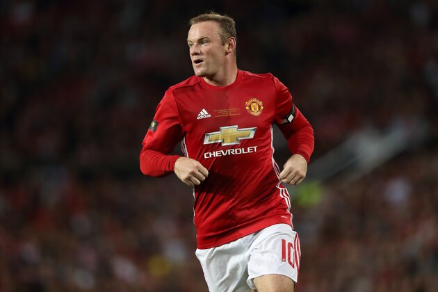 MANCHESTER, ENGLAND - AUGUST 03: Wayne Rooney of Manchester United during the Wayne Rooney Testimonial match between Manchester United and Everton at Old Trafford on August 3, 2016 in Manchester, England.  (Photo by Matthew Ashton - AMA/Getty Images)