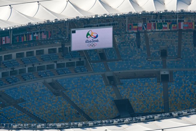 Aerial view of the Maracana Stadium, which will host the opening ceremony of Rio 2016 Olympic Games in Rio de Janeiro, Brazil, on July 26, 2016.
The Rio 2016 Olympic and Paralympic Games will be held in Brazil from August 5-21 and September 7-18 respectively. / AFP / YASUYOSHI CHIBA        (Photo credit should read YASUYOSHI CHIBA/AFP/Getty Images)