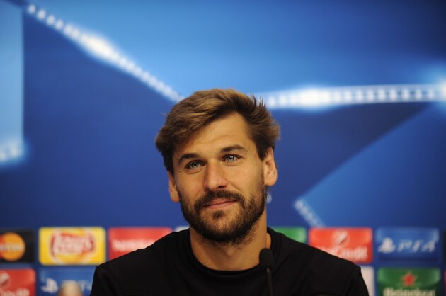 Sevilla's Spanish forward Fernando Llorente looks on during a press conference at the Ramon Sanchez Pizjuan stadium in Sevilla on December 7, 2015, on the eve of the UEFA Champions League Group D football match Sevilla FC vs Juventus.   AFP PHOTO/ CRISTINA QUICLER / AFP / CRISTINA QUICLER        (Photo credit should read CRISTINA QUICLER/AFP/Getty Images)