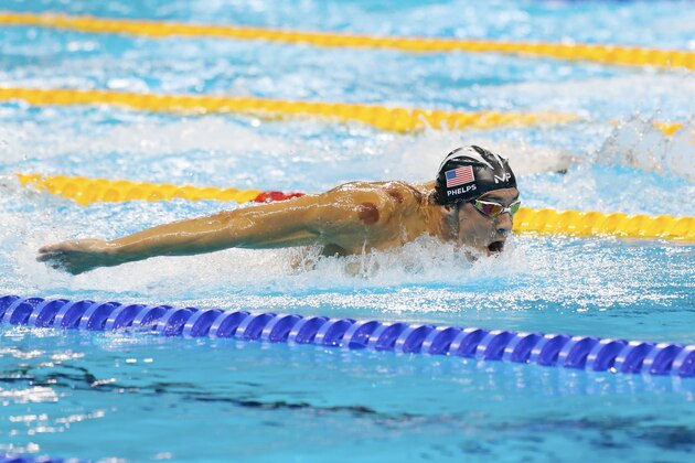 RIO DE JANEIRO, BRAZIL - AUGUST 08:  Michael Phelps in action during the semifinal men's 200m butterfly at Olympic Aquatics Stadium on August 8, 2016 in Rio de Janeiro, Brazil.  (Photo by Xavier Laine/Getty Images)