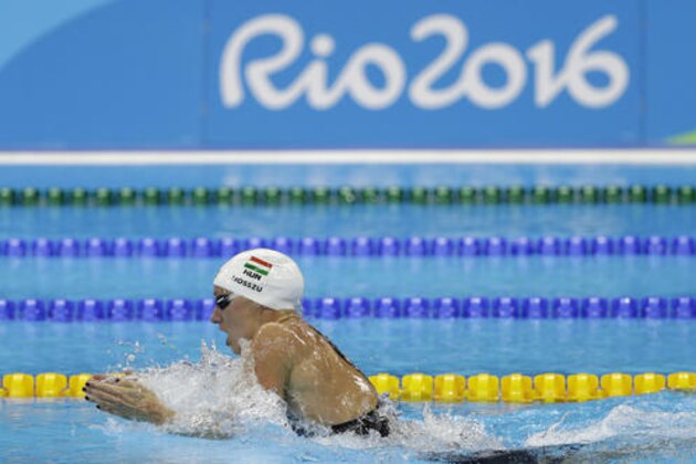 Hungary's Katinka Hosszu competes in a semifinal of the women's 200-meter individual medley during the swimming competitions at the 2016 Summer Olympics, Monday, Aug. 8, 2016, in Rio de Janeiro, Brazil. (AP Photo/Matt Slocum) Hungary's Katinka Hosszu competes in a semifinal of the women's 200-meter individual medley during the swimming competitions at the 2016 Summer Olympics, Monday, Aug. 8, 2016, in Rio de Janeiro, Brazil. (AP Photo/Matt Slocum)