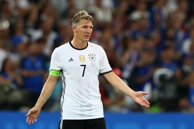 MARSEILLE, FRANCE - JULY 07:  Bastian Schweinsteiger of Germany reacts during the UEFA EURO semi final match between Germany and France at Stade Velodrome on July 7, 2016 in Marseille, France.  (Photo by Alexander Hassenstein/Getty Images)