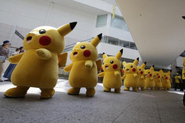 Dozens of Pokemon character Pikachu parade during a special gathering event of Pikachu at Minatomirai shopping district in Yokohama, near Tokyo, Wednesday, Aug. 10, 2016. (AP Photo/Shizuo Kambayashi) Dozens of Pokemon character Pikachu parade during a special gathering event of Pikachu at Minatomirai shopping district in Yokohama, near Tokyo, Wednesday, Aug. 10, 2016. (AP Photo/Shizuo Kambayashi)