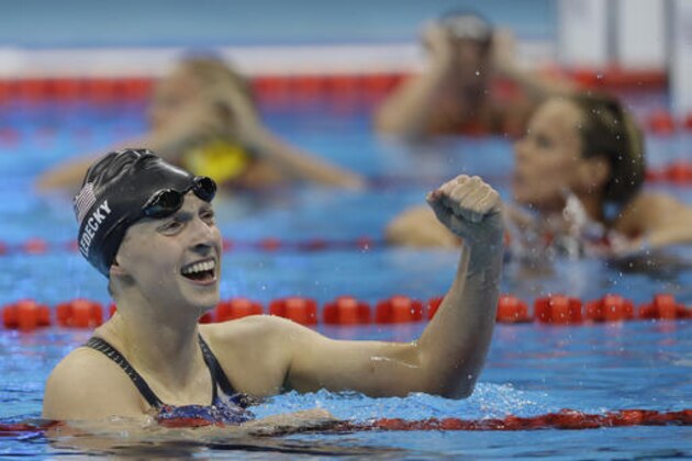 United States' Katie Ledecky wins the gold medal in the women's 200-meter freestyle during the swimming competitions at the 2016 Summer Olympics, Tuesday, Aug. 9, 2016, in Rio de Janeiro, Brazil. (AP Photo/David J. Phillip)
