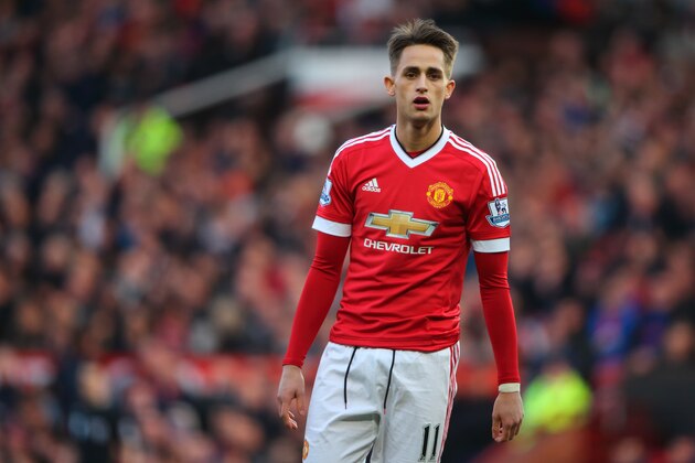 MANCHESTER, ENGLAND - FEBRUARY 28:  Adnan Januzaj of Manchester United during the Barclays Premier League match between Manchester United and Arsenal at Old Trafford on February 28 in Manchester, England.  (Photo by Matthew Ashton - AMA/Getty Images)