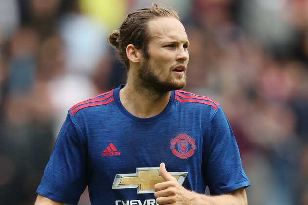 WIGAN, ENGLAND - JULY 16: Daley Blind of Manchester United during the pre-season friendly between Wigan Athletic and Manchester United at JJB Stadium on July 16, 2016 in Wigan, England. (Photo by Matthew Ashton - AMA/Getty Images)