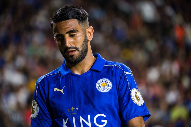 CARSON, CA - JULY 30: Riyad Mahrez #26 of Leicester City during the International Champions Cup 2016 match between Paris Saint-Germain and Leicester City at StubHub Center on July 30, 2016 in Carson, California.  Paris Saint-Germain won the match 4-0  (Photo by Shaun Clark/Getty Images)