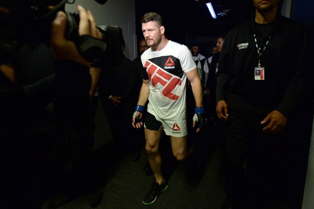 INGLEWOOD, CA - JUNE 04: Michael Bisping of England walks to the Octagon for his fight against Luke Rockhold during the UFC 199 event at The Forum on June 4, 2016 in Inglewood, California.  (Photo by Brandon Magnus/Zuffa LLC/Zuffa LLC via Getty Images)